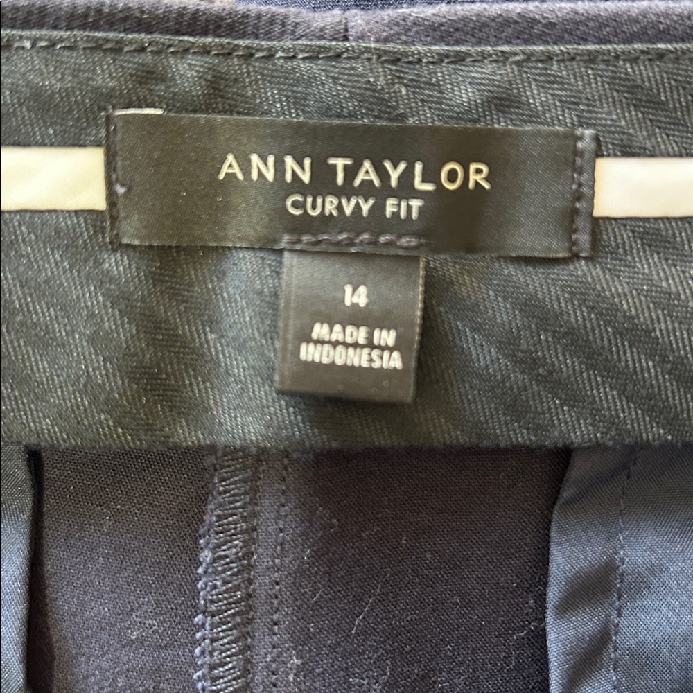 Ann Taylor Curvy Fit Cropped Navy Pants - Picture 4 of 8